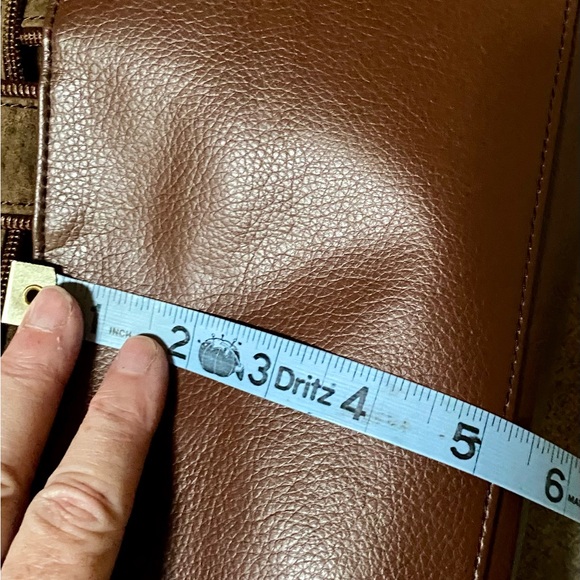 🔥KI - KE Leather Suede Zipper Accent Italian Satchel Bag🔥 NEW - Picture 14 of 14